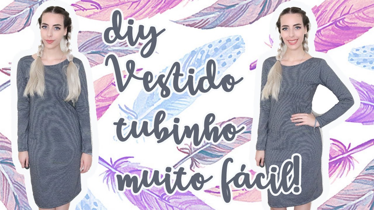 Watch Now DIY Vestido tubinho com manga MUITO FÁCIL DIY Vestido tubinho com manga MUITO FÁCIL