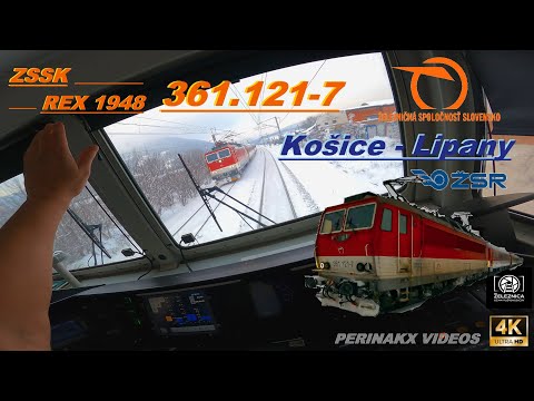 4K Cabview ►  361.121 "Morozmrd" / Košice - Lipany / REX 1948 ► Extrémna zimná jazda ❄️