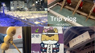 【vlog】初めての1泊2日草津旅行🍃｜食べ歩き｜温泉♨️｜ホテルステイ｜