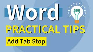 🔍Unlock the power of tab stops in Word