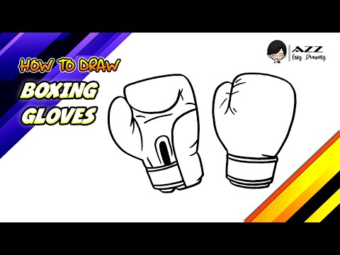 How to draw Boxing Gloves step by step - YouTube
