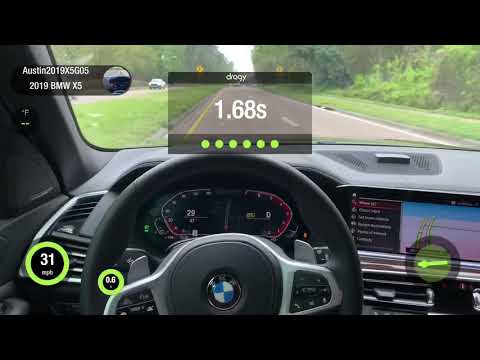 Thumbnail for 2019 BMW X5 50i 0-60mph test using Dragy 3.8s by BMW