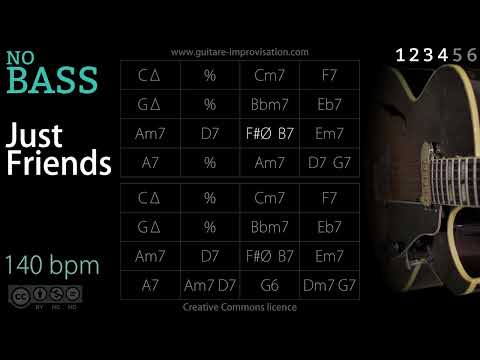 Just Friends - NO BASS (Jazz/Swing feel) 140 bpm : Backing Track