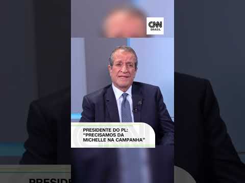 Flávio e Michelle Bolsonaro: presidente do PL diz que campanha precisa de ex-primeira-dama
