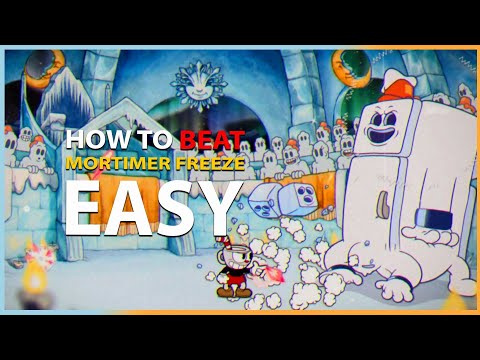 Cuphead - How To EASY Beat SNOW CULT SCUFFLE GUIDE Mortimer Freeze Dlc Boss