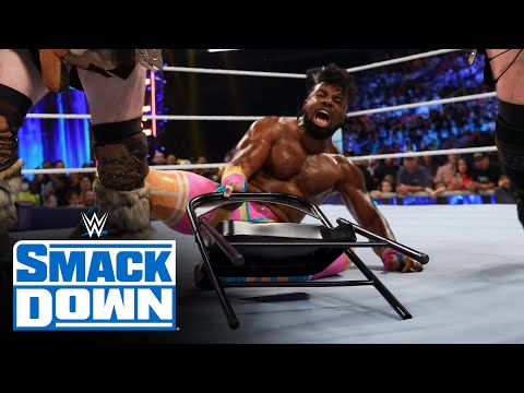 The Viking Raiders smash Xavier Woods' leg into a steel chair: SmackDown, July 29, 2022