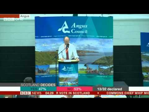 Angus Referendum Result 2014 on BBC Results Show
