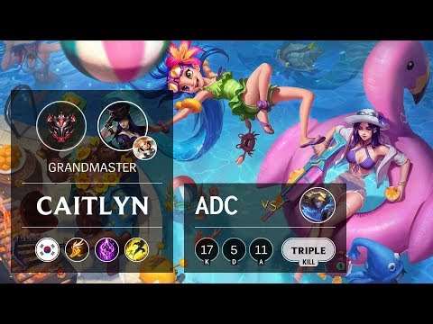 Caitlyn ADC vs Ezreal - KR Grandmaster Patch 9.13