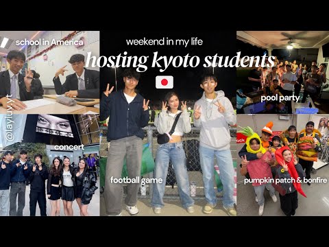 weekend in my life HOSTING KYOTO STUDENTS🇯🇵 || football game, concert, pumpkin patch + more!