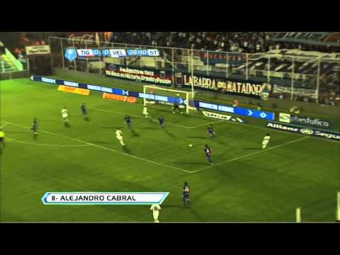 Gol de Cabral. Tigre 0 - Vélez 1. Torneo Inicial 2012. Fecha 11. Fútbol Para Todos