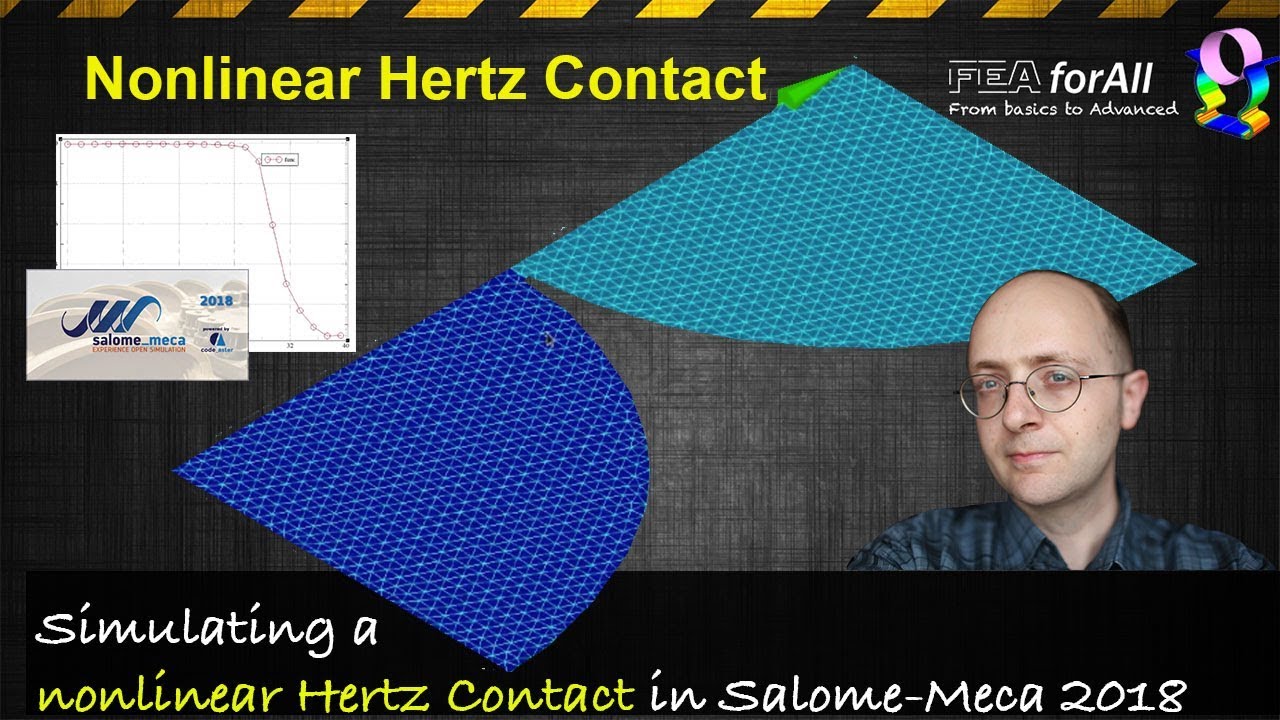 Nonlinear Hertz Contact Tutorial with Salome-Meca 2018