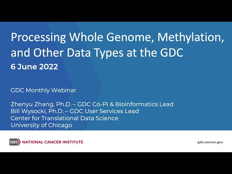 Processing Whole Genome, Methylation, and Copy Number Data Types at the GDC
