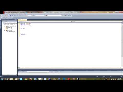Visual C++ 2010 Tutorial 1   Hello World