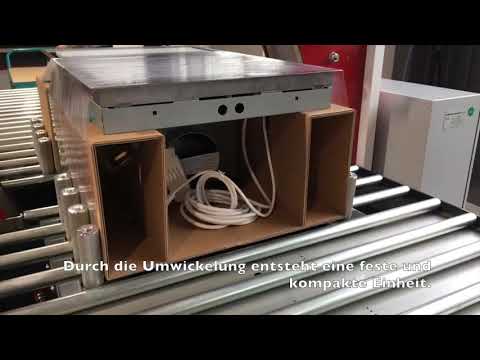 Verpackung dunstabzugshaube, twistpac horizontalwickelmaschine,