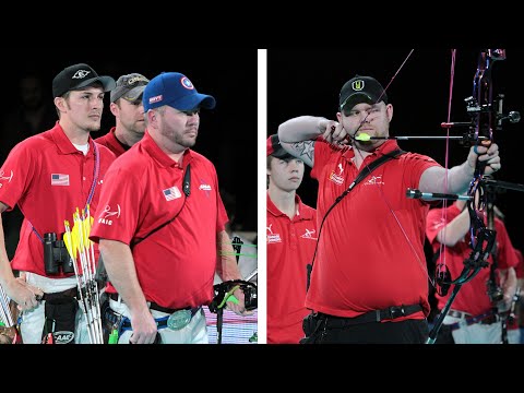 USA v Denmark – compound men's team gold | Nimes 2014 World Archery Indoor Championships