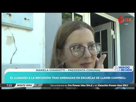 Comenzó el programa "Surgir" | Amenazas en escuelas de LLambi Campbell: Chiariotti - Pdta Comunal