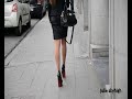 OOTD Office Secretary Tan Full Fashion Stockings Christian Louboutin Lady Daf Platform Heels
