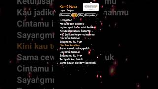 Download lagu Lirik Lagu Kamu Hoax - Boiyen #fyp #liriklagu #lirikmusik #lirikgoogle #kamuhoax #cintamuituhoax mp3 Download lagu Lirik Lagu Kamu Hoax - Boiyen #fyp #liriklagu #lirikmusik #lirikgoogle #kamuhoax #cintamuituhoax mp3