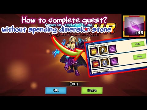 How to complete quest "Get Ur heroes"without spending anything|Clash of legends/CoZ2|earn and save🤩🤩