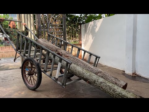 Great Idea With A Discarded Log To Create A Unique Product // Making Swings From Dried Tree Trunks