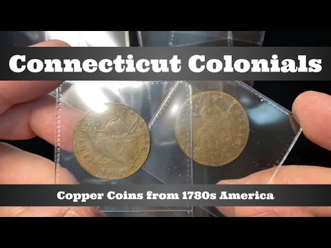 Connecticut Colonial Coinage - Copper Coins from 1780s America