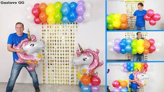 Birthday decoration ideas at home ✨ (fast and easy 😊👍) balloon decoration ideas