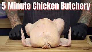 How To Cut A Whole Chicken In Under 5 Minutes!