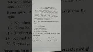 5. Sınıf Sosyal Bilgiler 4.Ünite 5. Kazanım Yeni Nesil Soru