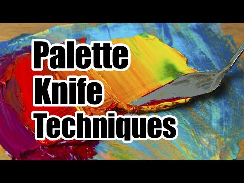How to use a Palette Knife  🌟🎨 How to paint acrylic techniques  for beginners: Paint Night at Home