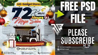 Xmas Gadget Sales Flyer plus Free PSD File #trending #design #flyer #photoshop #video #christmas