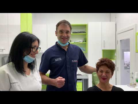 Ugradnja implantata All-on-4. Metalokeramika boja B1.