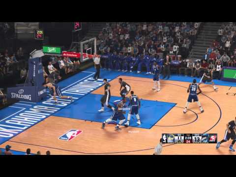 Nba 2k15 - Andre Iguodala with a ridiculous windmill facial against the Thunder