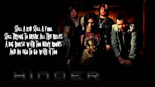 Hinder - Loaded And Alone [Lyrics Video]