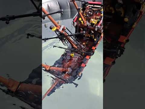 LEGO PIRATE SHIP SINKS #lego #pirates