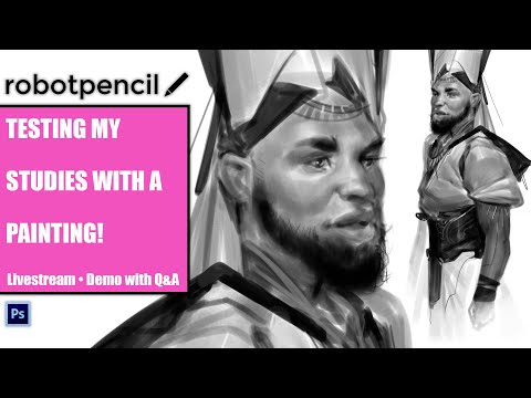 Robotpencil Stream 22 - Testing my Studies with a Painting!