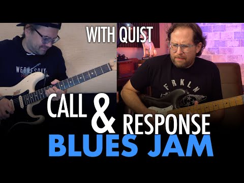 "Call and Response" blues jam guitar lesson - featuring Quist! - Blues lead guitar lesson EP392