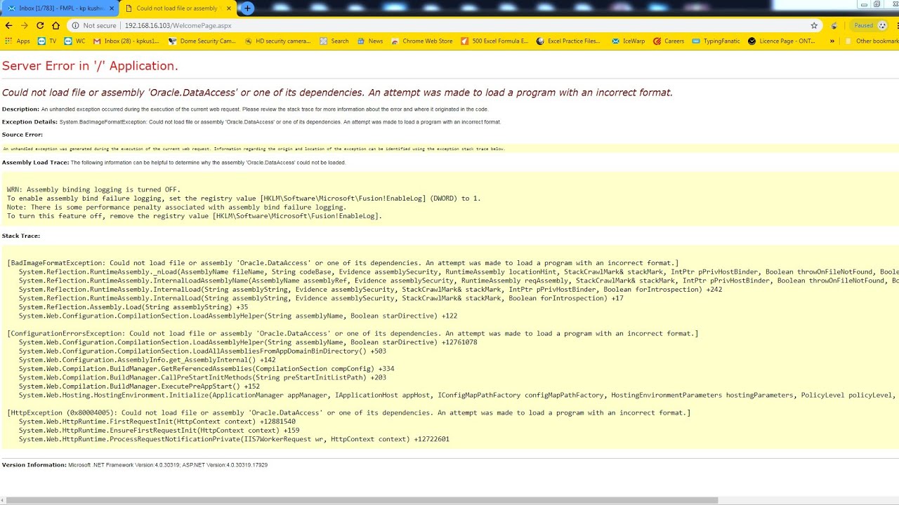 server error in '/' application | server error in '/' application. how to solve