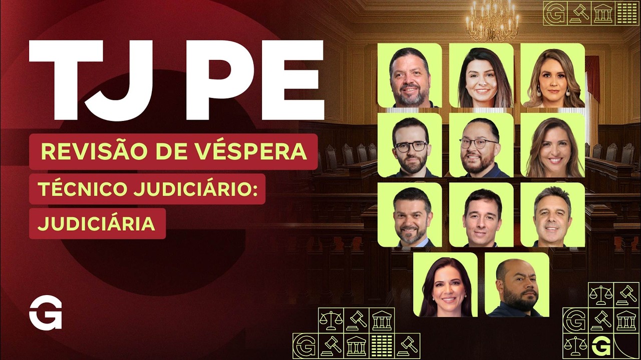 Concurso TJ PE | Revisão de Véspera | Técnico Judiciário: Judiciária
