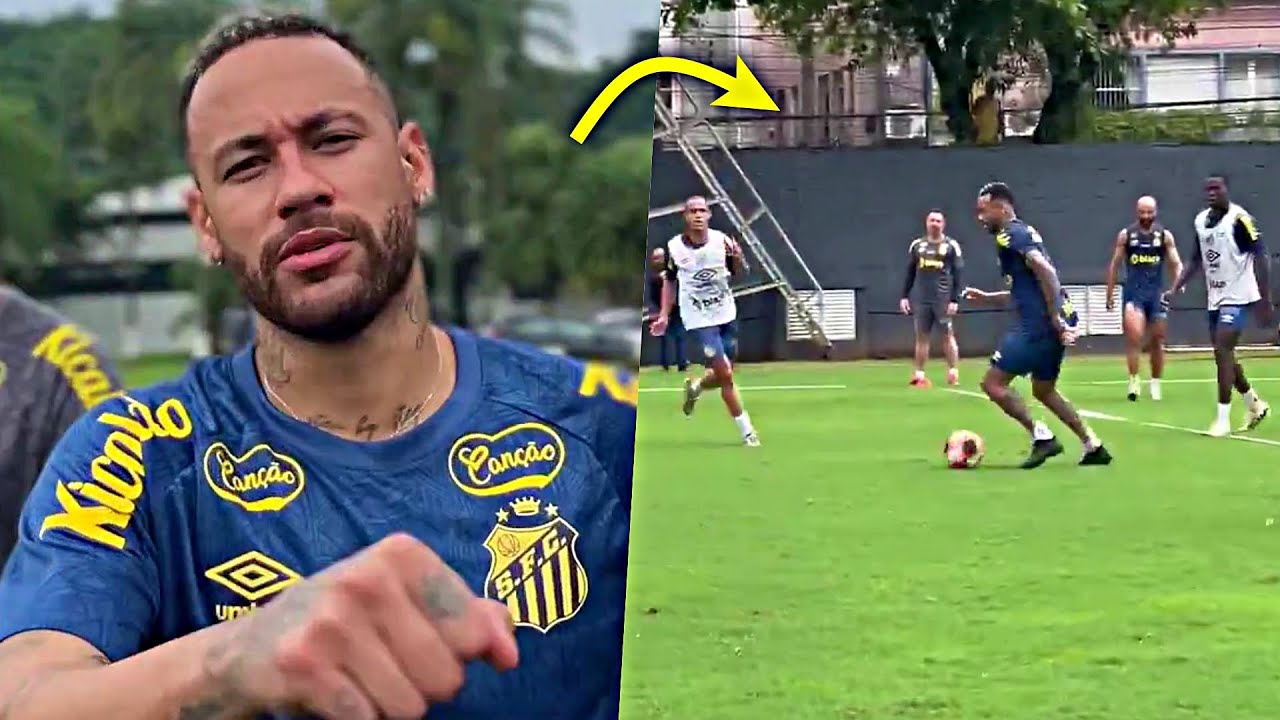Veja como foi o primeiro treino do Neymar no Santos