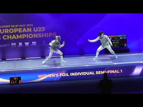 European Championships 2023 U23WF - L4 - Eva Lacheray FRA v Vittoria Ciampalini ITA