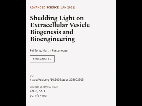 Shedding Light on Extracellular Vesicle Biogenesis and Bioengineering | RTCL.TV