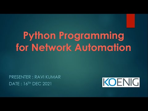 Python Programming For Network Engineering Koenig