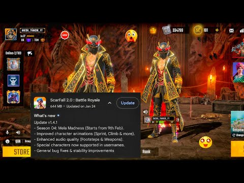 ScarFall 2.0 v1.4.1 Update 😱 Season 4 Mela Madness | Full Update Details 🥳 ( 06.01.2026 ) 