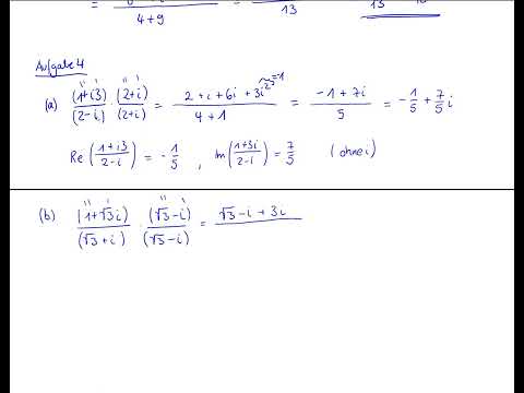 Übungsblatt Komplexe Zahlen 1 - Aufgabe 4