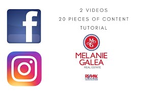 20 pieces of content Facebook & Instagram Live Open House Video Tutorial  by Melanie Galea