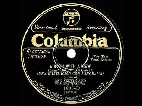 1929 HITS ARCHIVE: A Room With A View - Ben Selvin (The Three Melodians, vocal)