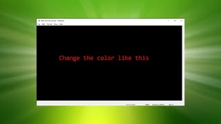 How to change the background and text color of Notepad in Windows 10