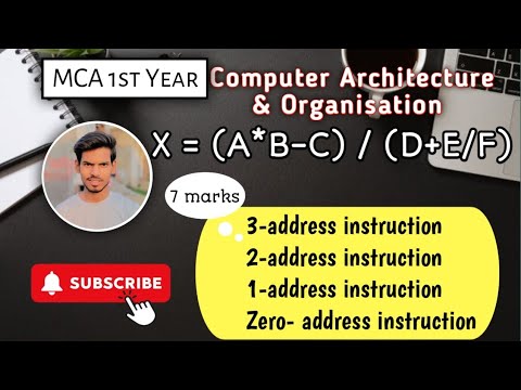 Instruction Format | zero, one, two and three address instructions program | COA by Pro Academy MCA