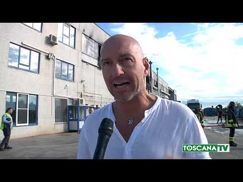 2019-09-24 PRATO - INCENDIO AZIENDA RIFIUTI  ECOAMBIENTE  A COMEANA