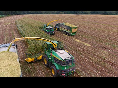 Mais 2023 :  Maisharvest XXL | 2X John Deere 9900i | M. Wegner | Actros Agri truck | 8 JD tractors